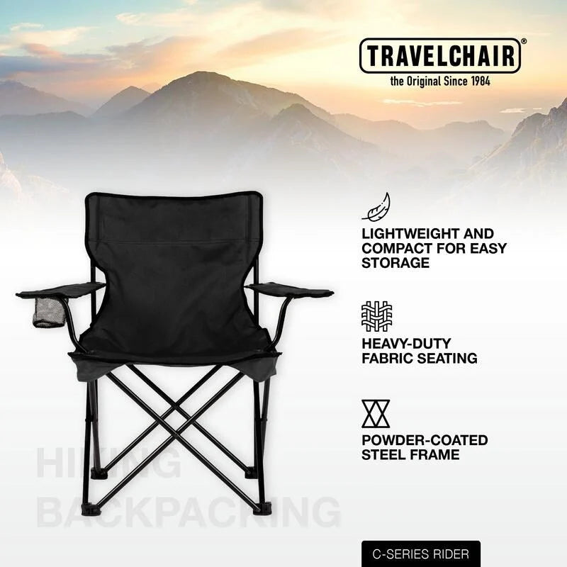 TravelChair C-Series Rider, Portable, Outdoor Furniture, 300lb Weight Capacity