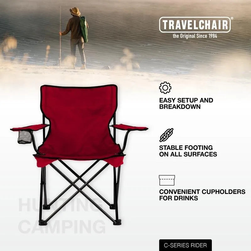 TravelChair C-Series Rider, Portable, Outdoor Furniture, 300lb Weight Capacity