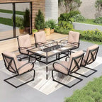 MAISON ARTS Spring Motion 7-piece Patio Dining Set