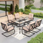 MAISON ARTS Spring Motion 7-piece Patio Dining Set