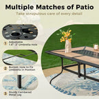 MAISON ARTS Spring Motion 7-piece Patio Dining Set