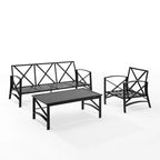 Crosley Kaplan 3Pc Outdoor Sofa Set - 119 W x 68.5 D x 32 H