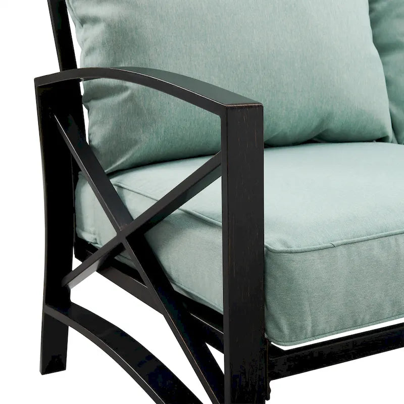 Crosley Kaplan 3Pc Outdoor Sofa Set - 119 W x 68.5 D x 32 H