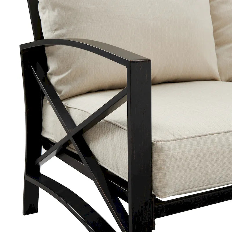 Crosley Kaplan 3Pc Outdoor Sofa Set - 119 W x 68.5 D x 32 H