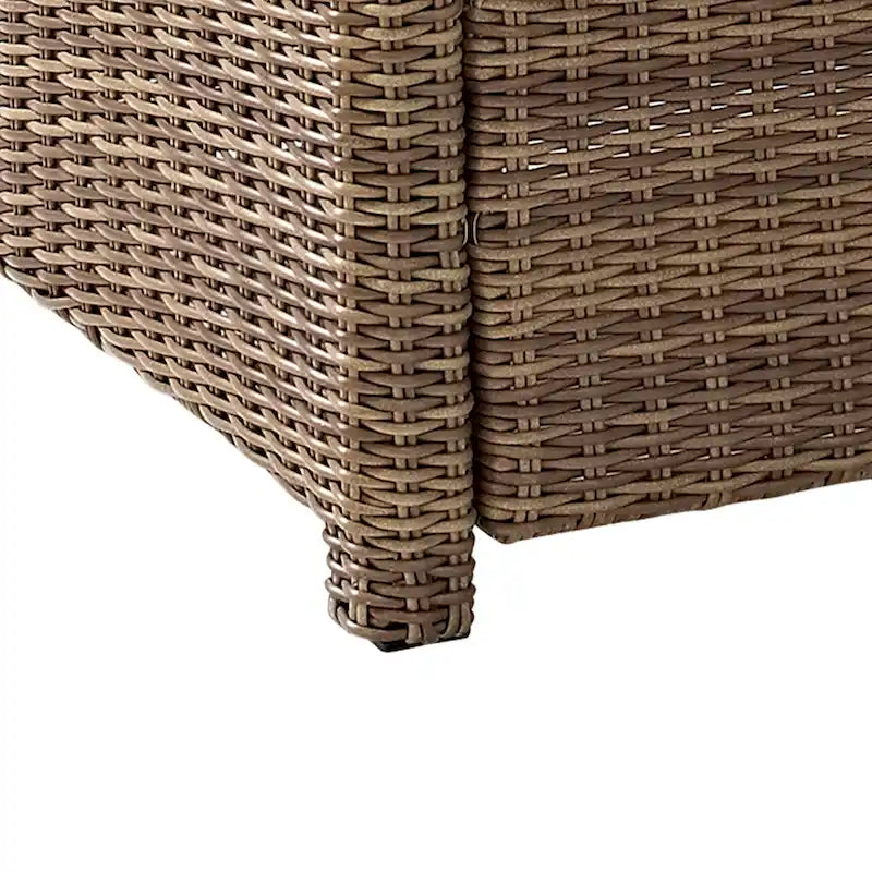 Crosley Bradenton 3Pc Outdoor Wicker Chair Set - Weathered Brown