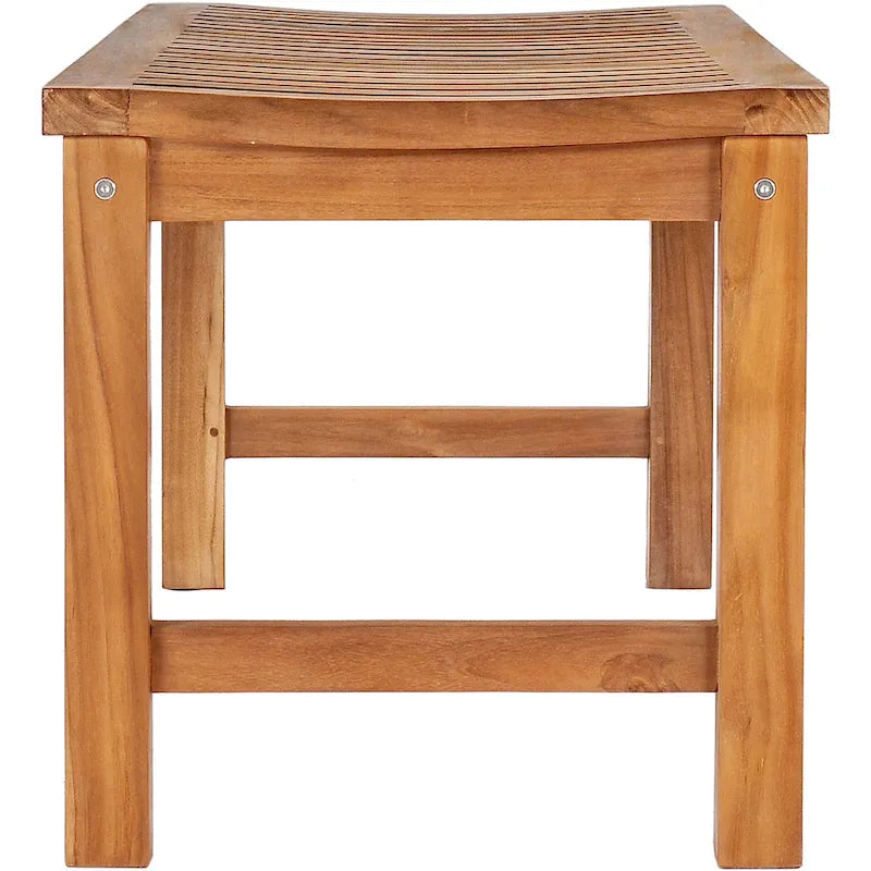 Chic Teak Santa Monica Outdoor Teak Wood Backless Bench, 4 foot