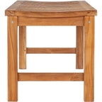 Chic Teak Santa Monica Outdoor Teak Wood Backless Bench, 4 foot