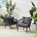 Dover 2Pc Indoor/Outdoor Rope Armchair Set - 23.25    x28.88    x30.25    