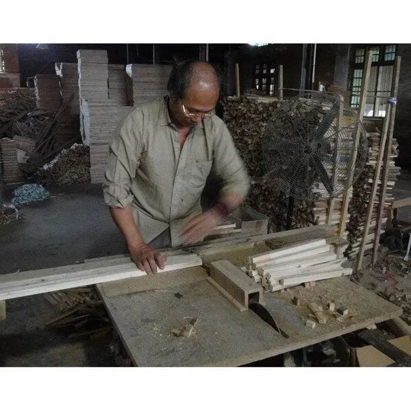 Handmade Green Birds and Flowers Porcelain Barrel Shaped Stool