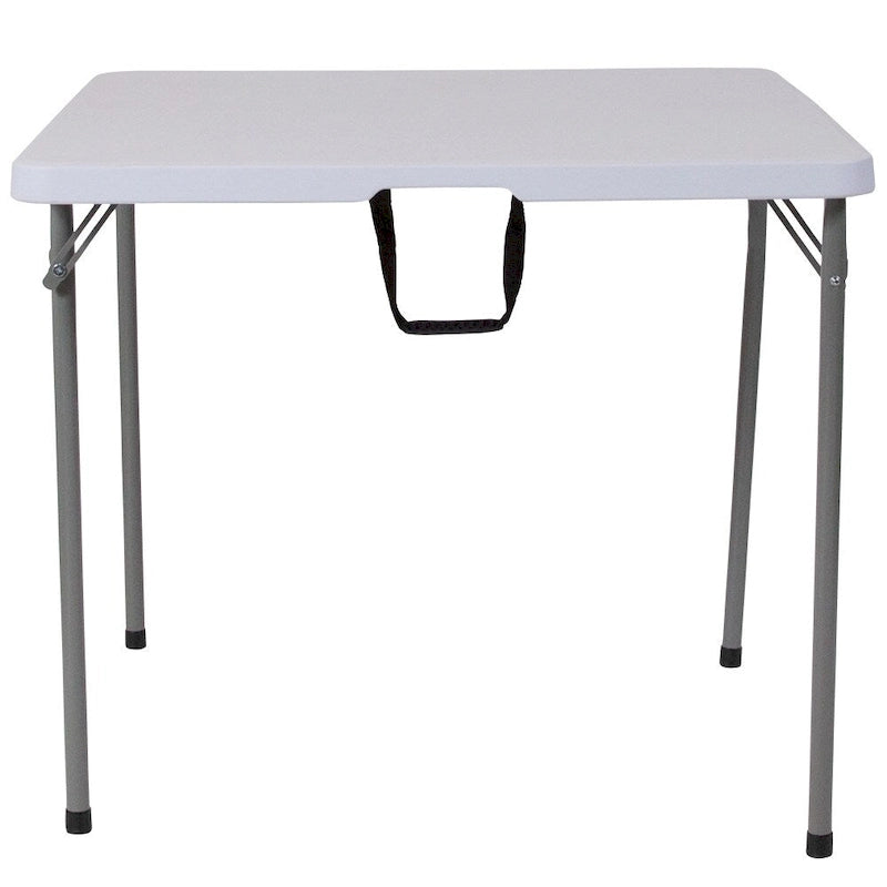 2.79-Foot Square Bi-Fold Plastic Folding Table w/ Carrying Handle