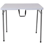 2.79-Foot Square Bi-Fold Plastic Folding Table w/ Carrying Handle