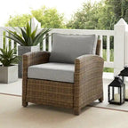 Crosley Bradenton Outdoor Wicker Armchair - 30.5     W x 35     D x 32.5     H