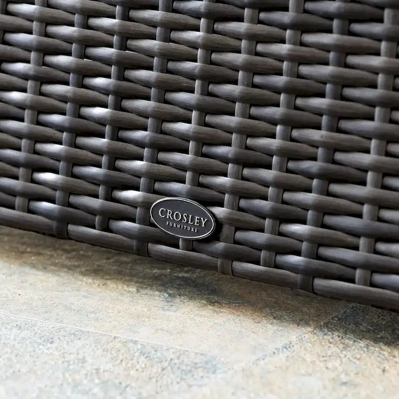 Beaufort Outdoor Espresso All-Weather Wicker Arm Chair with Mist Cushions - 37 W x 37 D x 31.5 H