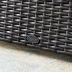 Beaufort Outdoor Espresso All-Weather Wicker Arm Chair with Mist Cushions - 37 W x 37 D x 31.5 H