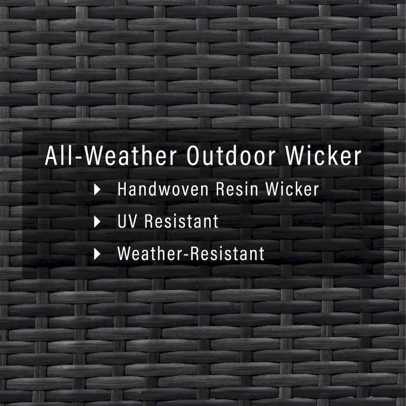 Beaufort Outdoor Espresso All-Weather Wicker Arm Chair with Mist Cushions - 37 W x 37 D x 31.5 H