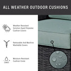 Beaufort Outdoor Espresso All-Weather Wicker Arm Chair with Mist Cushions - 37 W x 37 D x 31.5 H