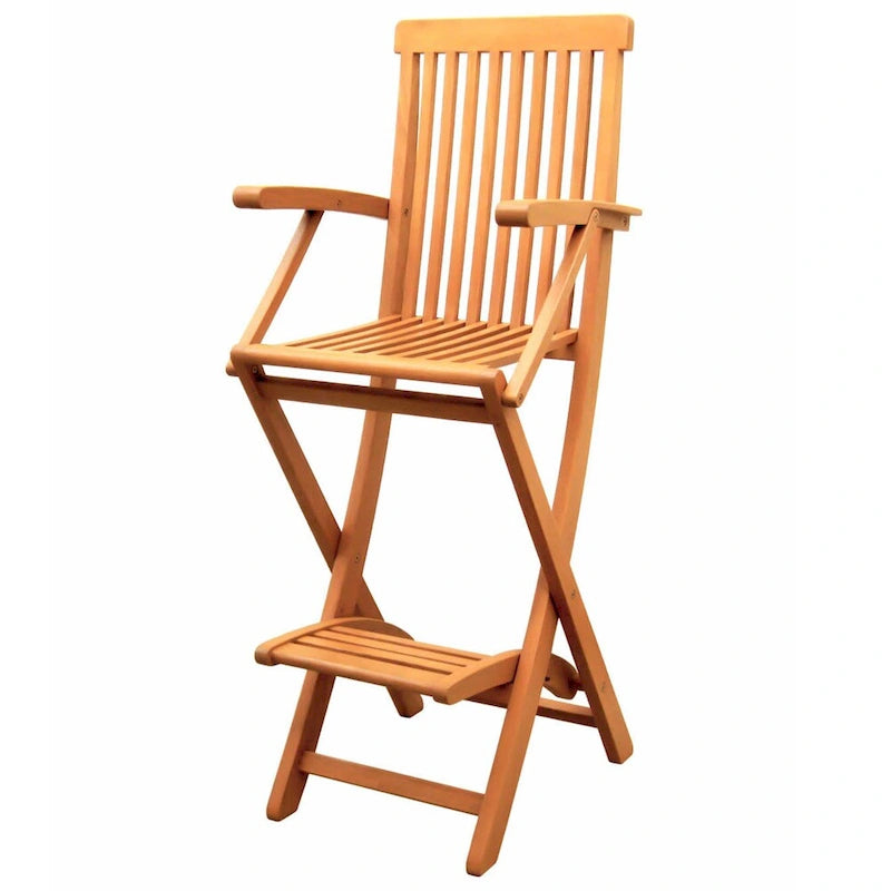 Royal Tahiti Bar-Height Folding Arm Chair (Set of 2)