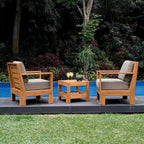 Cambridge Casual Logan 3-piece Teak Outdoor Set with Sunbrella Cushion