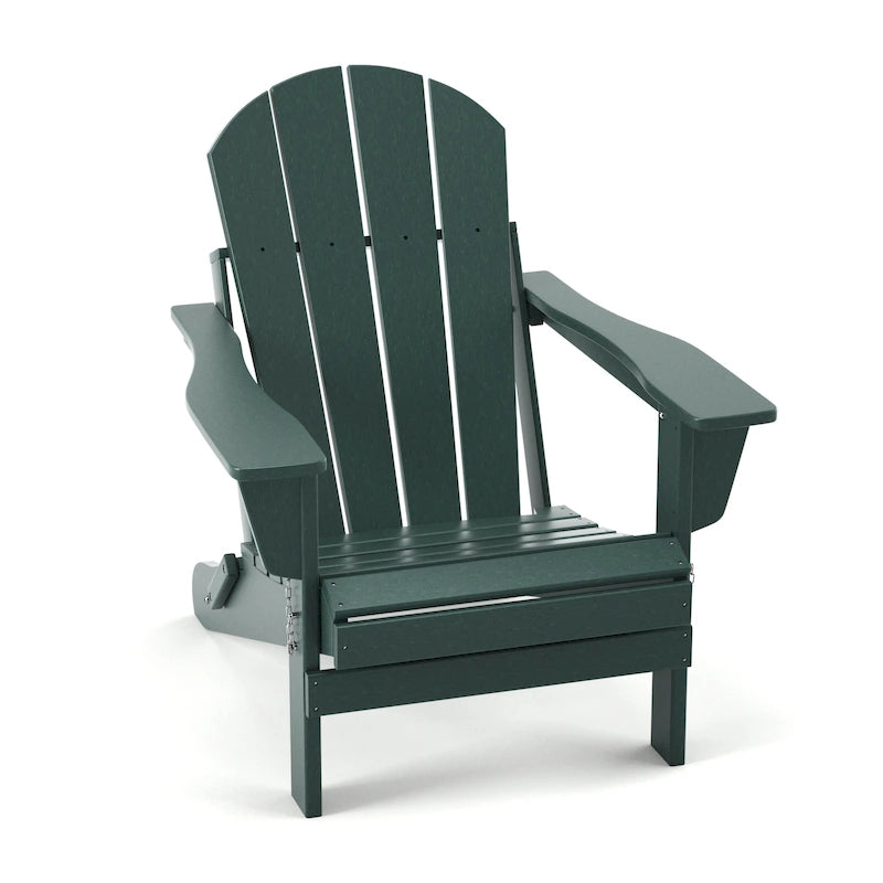 Folding Adirondack Chair,Patio Outdoor Chairs All-Weather Proof HDPE Resin for BBQ Beach