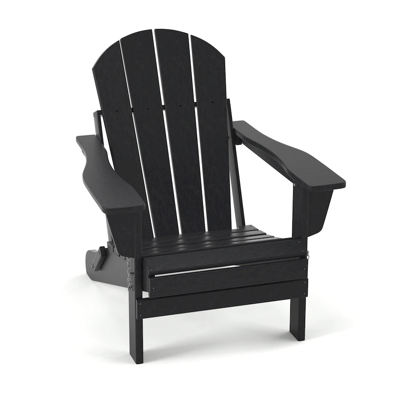 Folding Adirondack Chair,Patio Outdoor Chairs All-Weather Proof HDPE Resin for BBQ Beach
