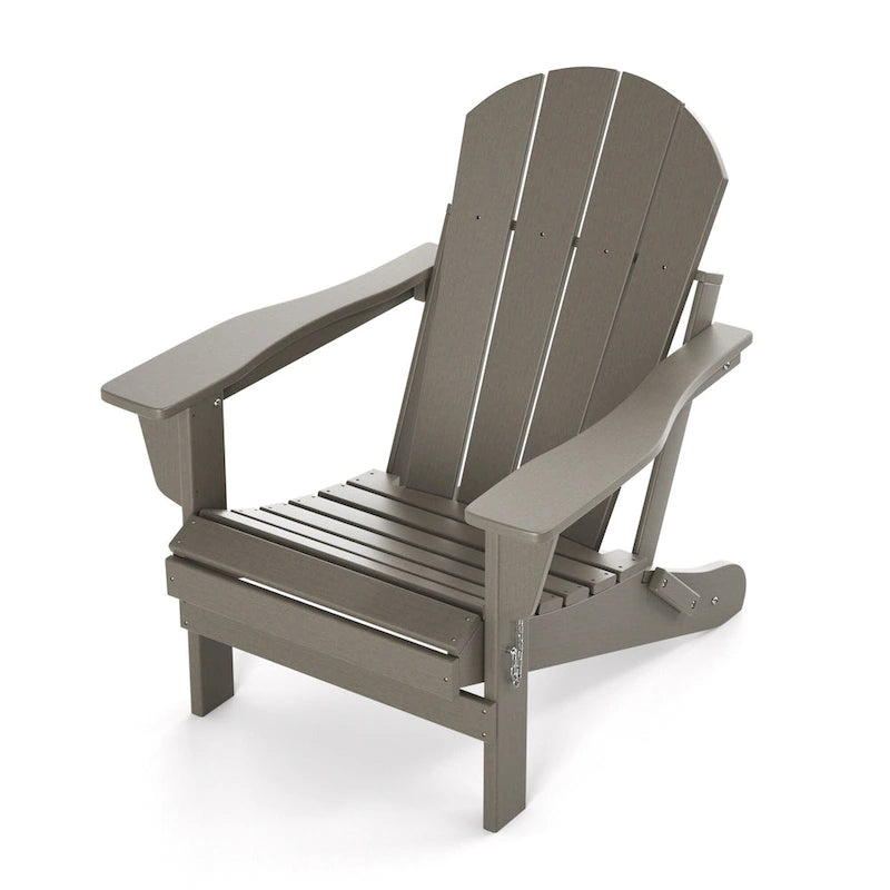 Folding Adirondack Chair,Patio Outdoor Chairs All-Weather Proof HDPE Resin for BBQ Beach