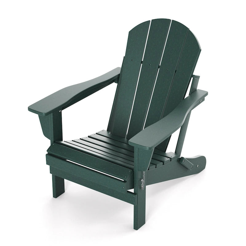 Folding Adirondack Chair,Patio Outdoor Chairs All-Weather Proof HDPE Resin for BBQ Beach