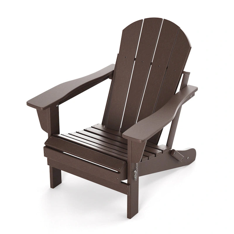 Folding Adirondack Chair,Patio Outdoor Chairs All-Weather Proof HDPE Resin for BBQ Beach