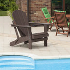 Folding Adirondack Chair,Patio Outdoor Chairs All-Weather Proof HDPE Resin for BBQ Beach