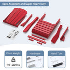 Folding Adirondack Chair,Patio Outdoor Chairs All-Weather Proof HDPE Resin for BBQ Beach