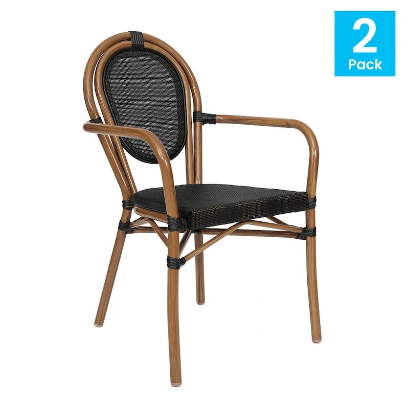 Stacking Bistro Chairs with Metal Frames