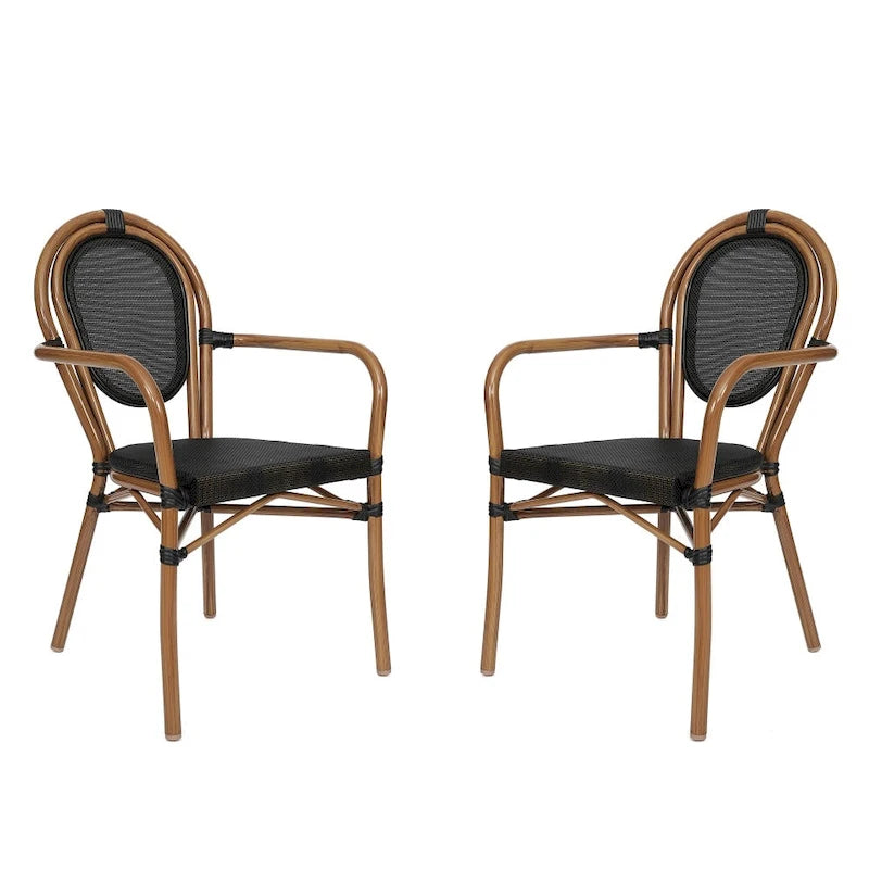 Stacking Bistro Chairs with Metal Frames