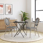 Stacking Bistro Chairs with Metal Frames