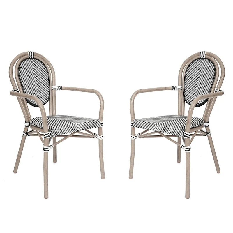Stacking Bistro Chairs with Metal Frames