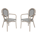 Stacking Bistro Chairs with Metal Frames