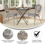 Stacking Bistro Chairs with Metal Frames