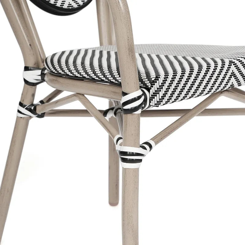 Stacking Bistro Chairs with Metal Frames