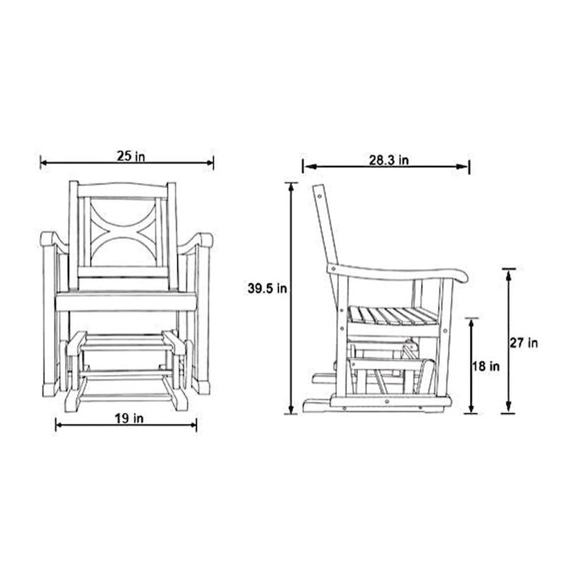 Shine Company Luna Glider Chair
