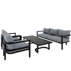 Multi-person Outdoor Steel Sofa Set, Waterproof, Anti-rust and Anti-uv, Suitable for Gardens and Lawns