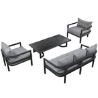 Multi-person Outdoor Steel Sofa Set, Waterproof, Anti-rust and Anti-uv, Suitable for Gardens and Lawns