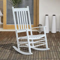Grondin Indoor and Outdoor Rocking Chair with Solid Wood Frame, All Weather Resistant High Back Patio Porch Rocker