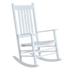 Grondin Indoor and Outdoor Rocking Chair with Solid Wood Frame, All Weather Resistant High Back Patio Porch Rocker