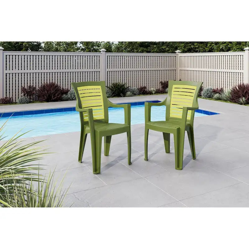 Ozetta Patio Chairs (Set of 2), Green