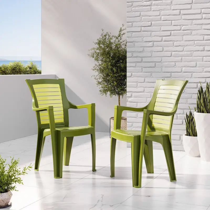 Ozetta Patio Chairs (Set of 2), Green