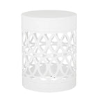 Metal End Table Outdoor Lace Cut Iron Side Table by Christopher Knight Home