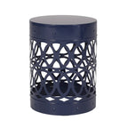 Metal End Table Outdoor Lace Cut Iron Side Table by Christopher Knight Home