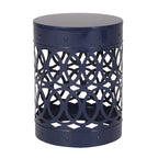 Metal End Table Outdoor Lace Cut Iron Side Table by Christopher Knight Home