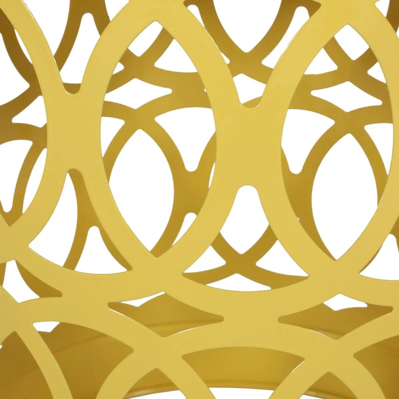 Metal End Table Outdoor Lace Cut Iron Side Table by Christopher Knight Home