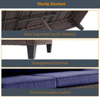 LIVOOSUN 6Pcs Patio Brown Rattan Outdoor Furniture Sofa Set with Coffee Table