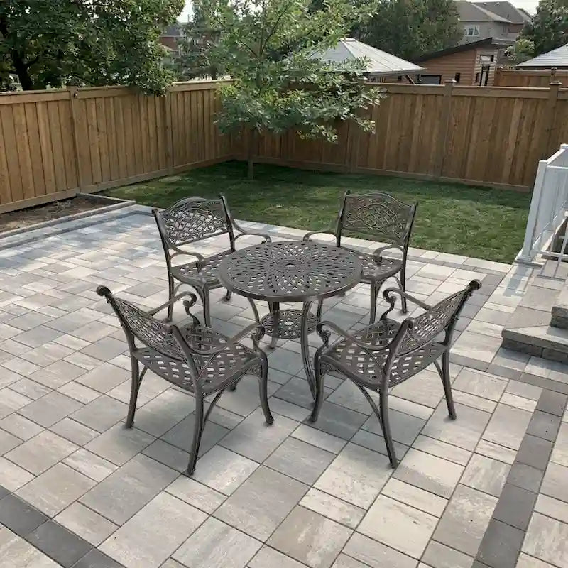 5-Piece Cast Aluminum Patio Dining Set