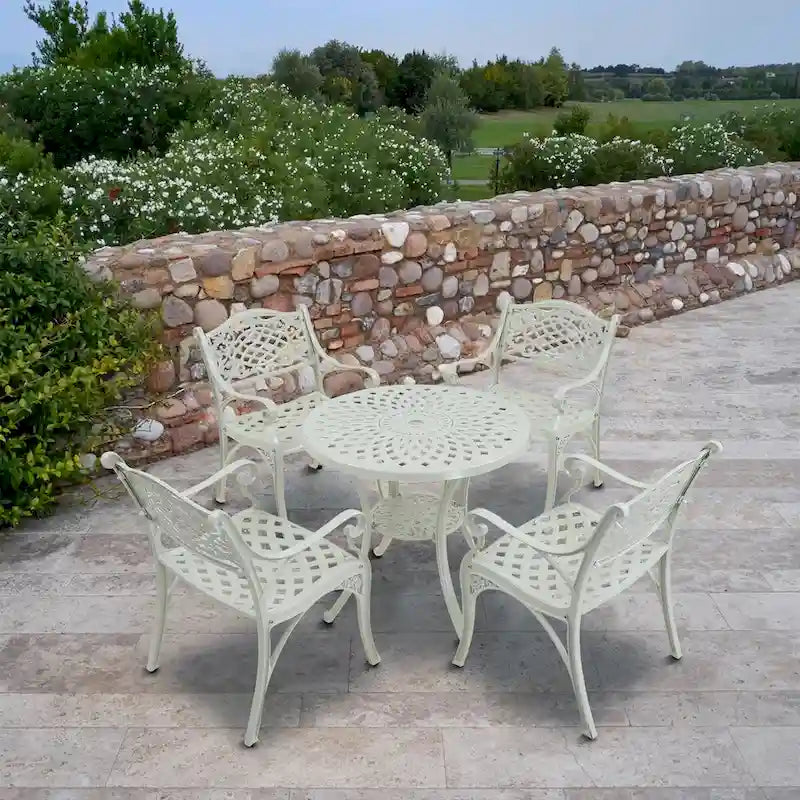 5-Piece Cast Aluminum Patio Dining Set